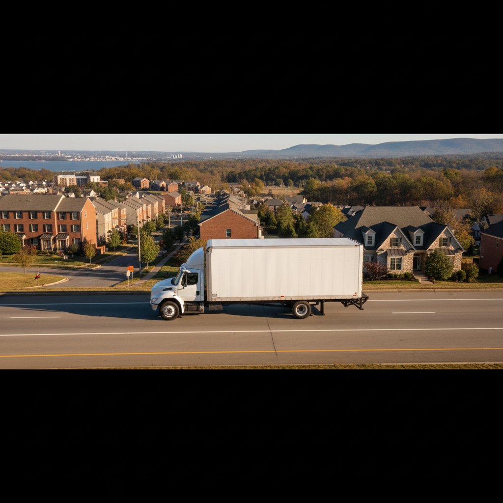 Moving from Maryland to Virginia — long-distance journey on the interstate