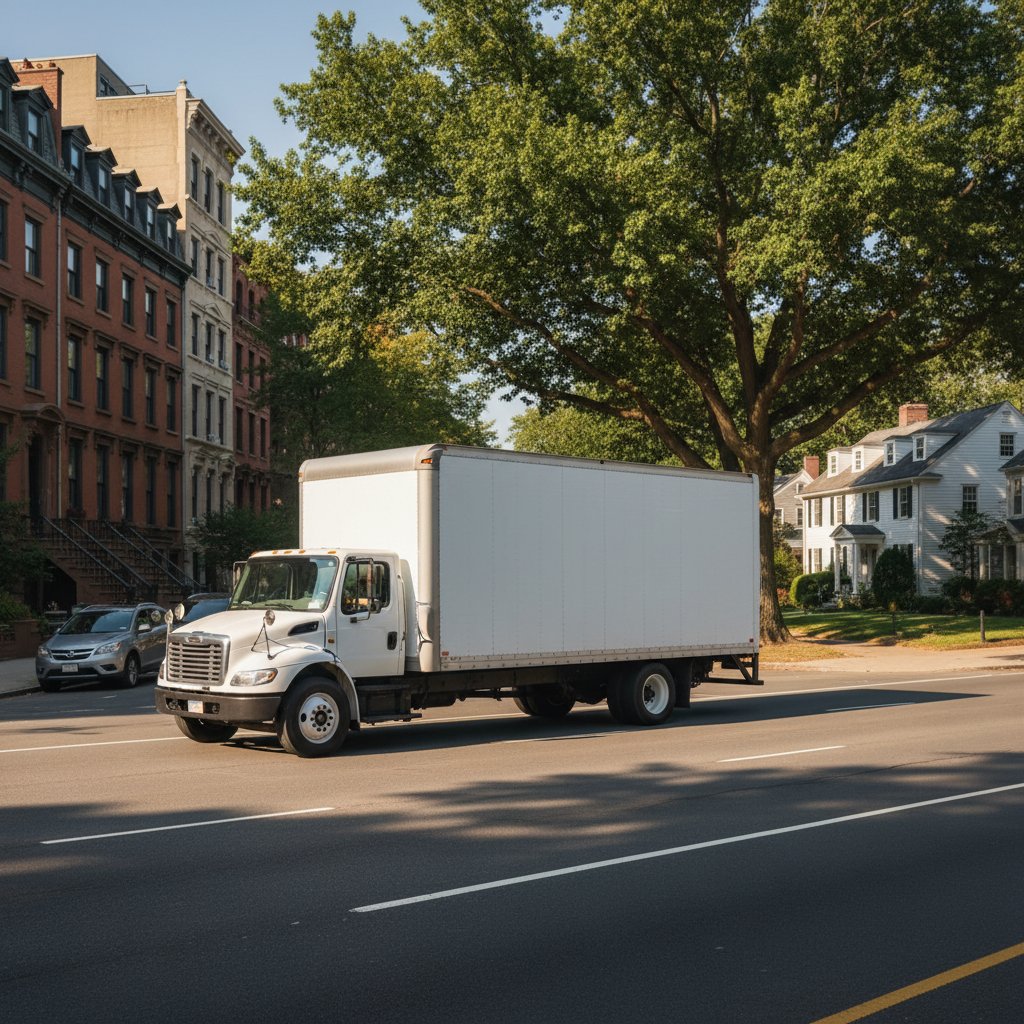 Moving from New York to Connecticut — long-distance journey on the interstate